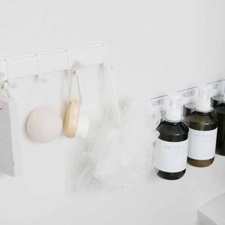 5-Hook White Magnetic Hooks
