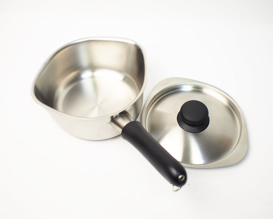 Yanagi Sori Stainless Steel Milk Pan with Lid