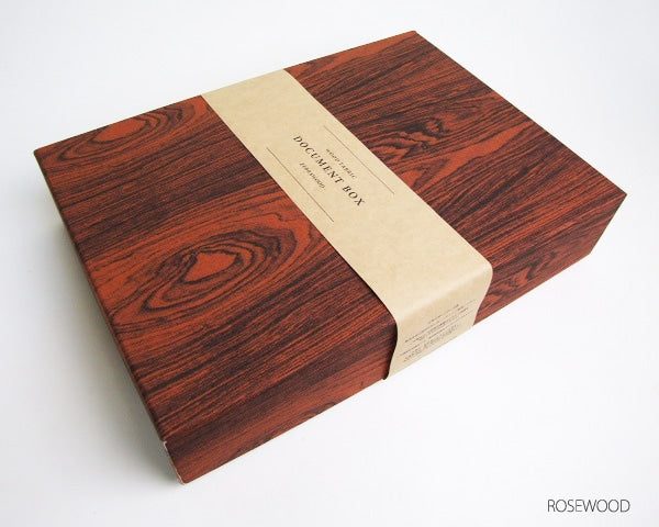 Wood Fabric Document Box