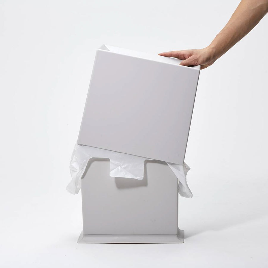 TUBELOR Brick Dustbin, White, Matte