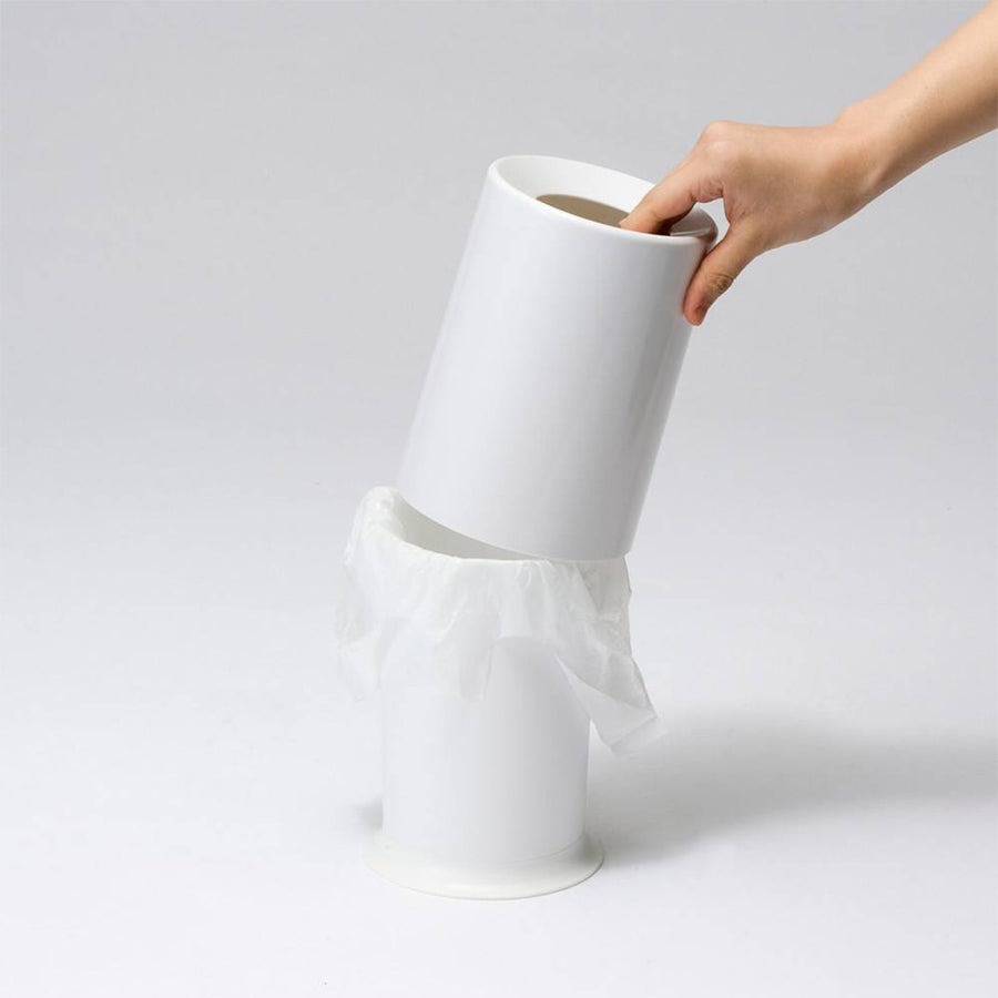 mini TUBELOR Round Dustbin, White
