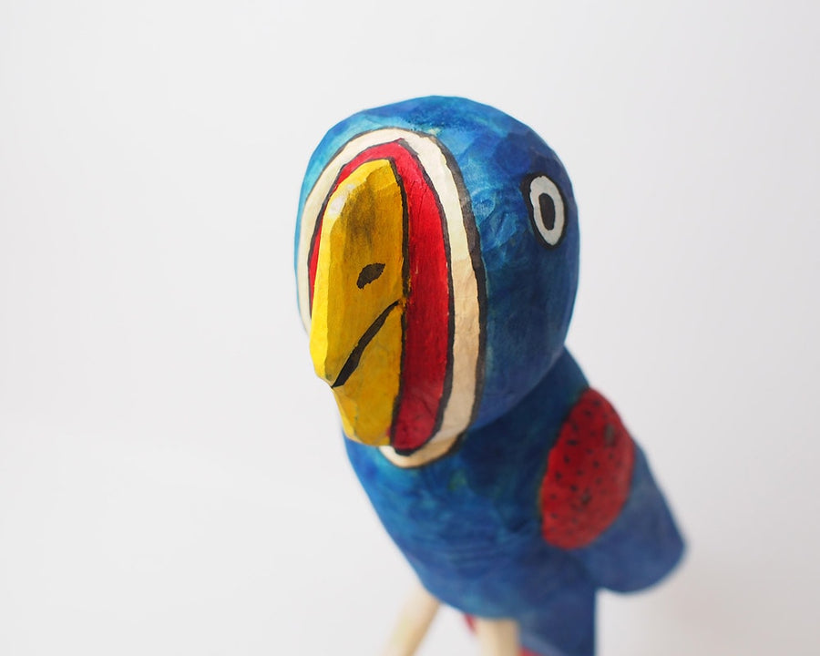 Wood Carving Parakeet ウッドカービング インコ