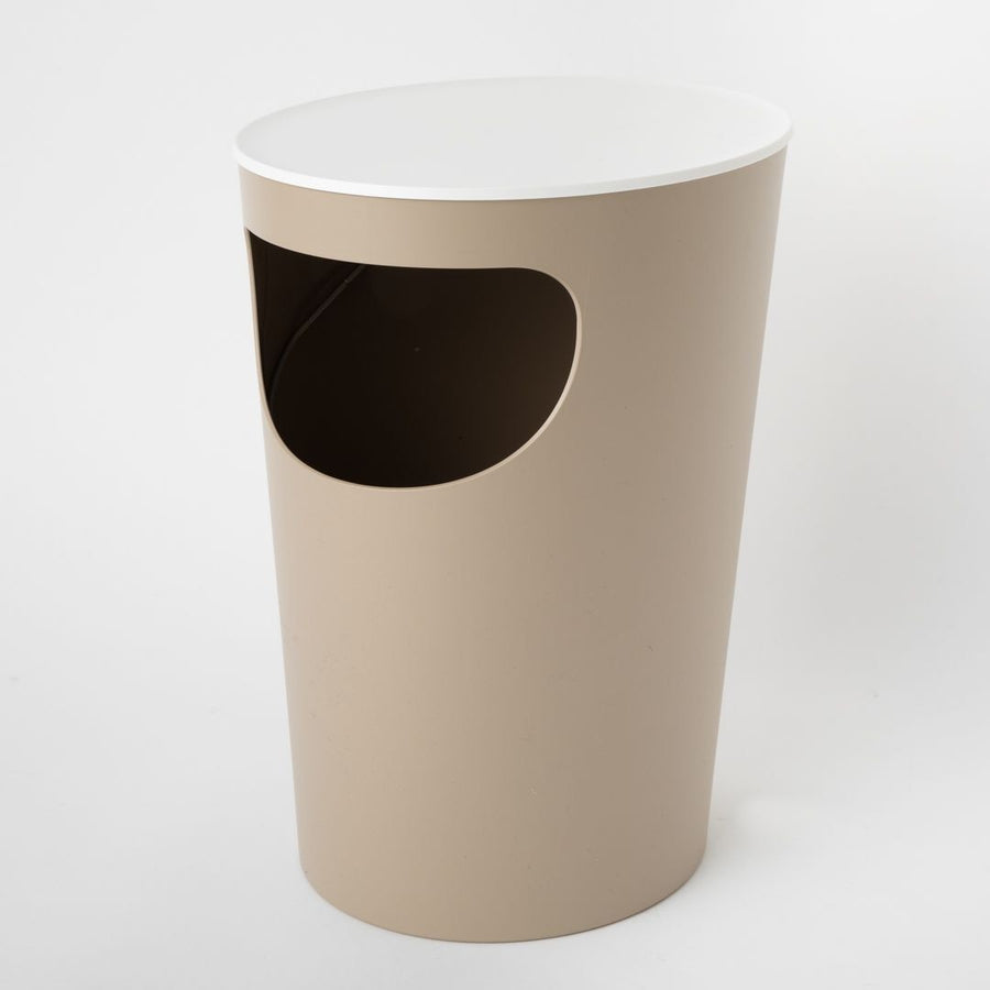 サイドテーブル ベージュ 蓋つき