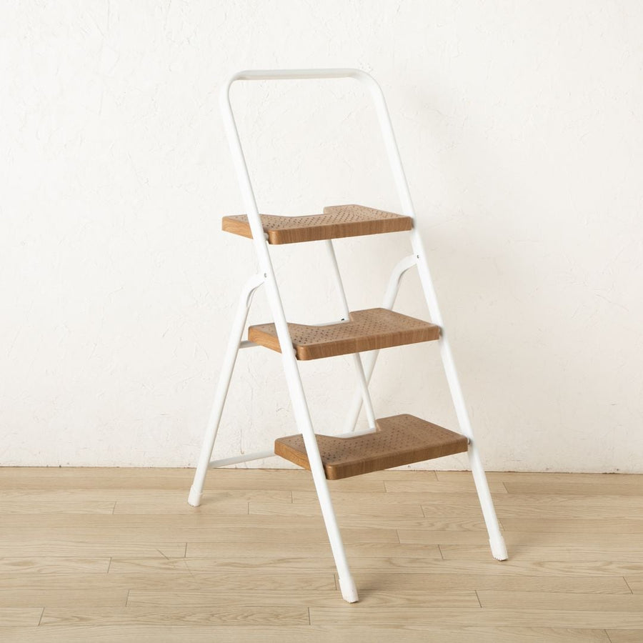 Oak White Folding Steps, 3 Steps