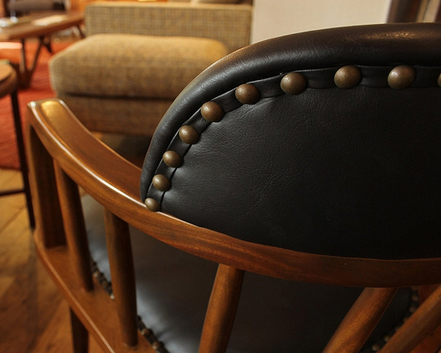 OAKS ARM CHAIR_PVC BLACK オークスアームチェア PVCブラック