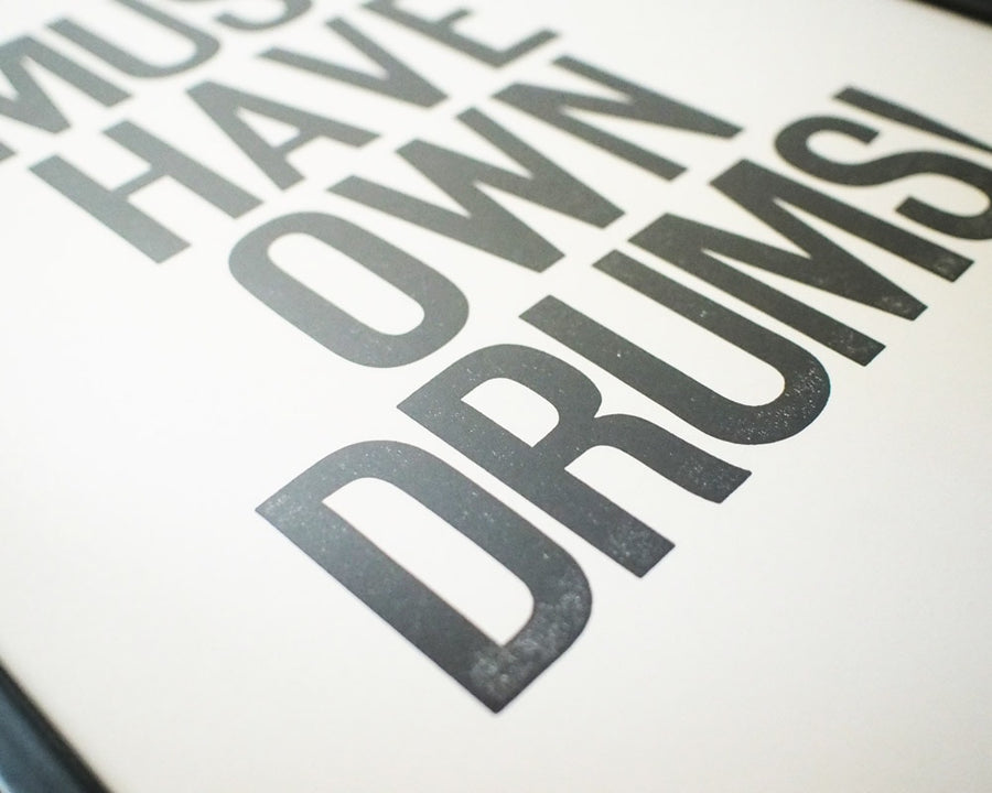 MUST HAVE OWN DRUMS POSTER マストハブオウン ポスター