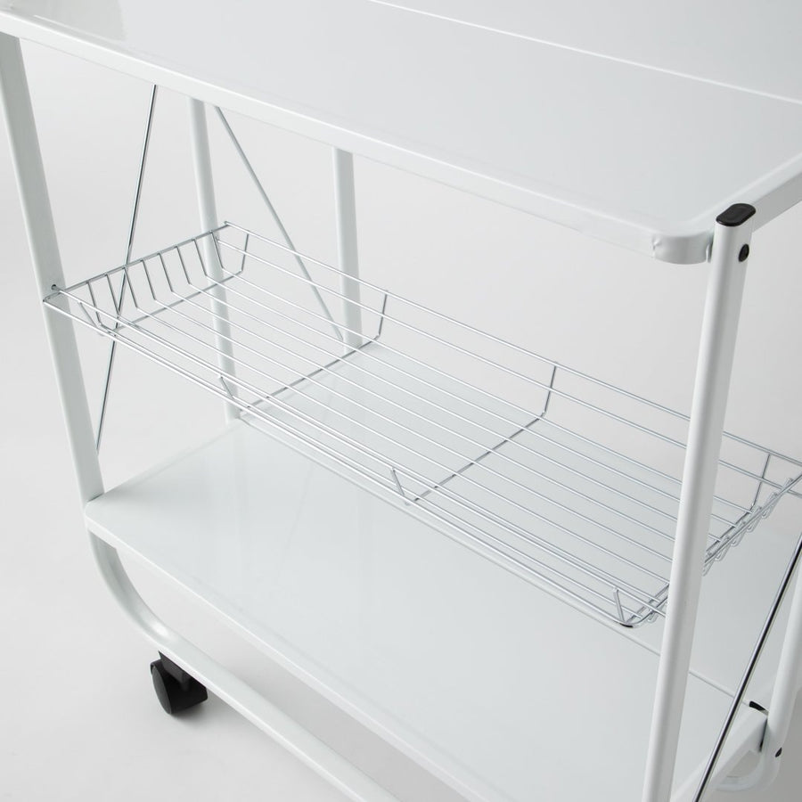 FOLDING TROLLEY SILVER ホワイト
