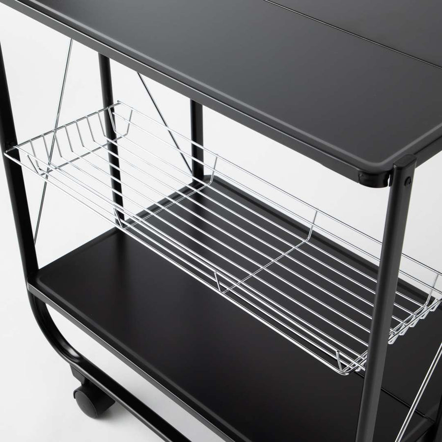 FOLDING TROLLEY SILVER マットブラック