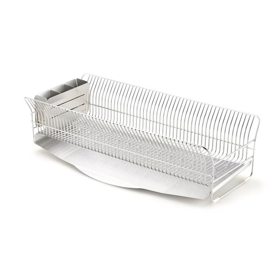Hanauta Vertical Dish Drainer, Long, Silver