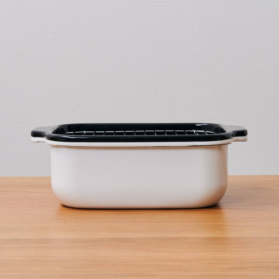 天ぷら鍋 角型 ワイド IH対応 温度計 揚げ網 バット付き