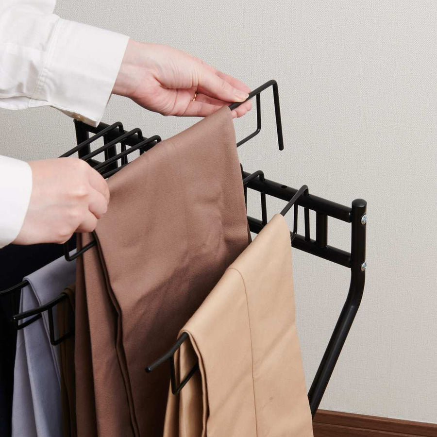 bws SELECTION Slacks Hanger, 10-Holder, Black
