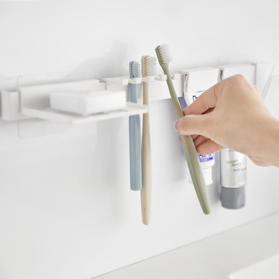 Tower Film Hook Toothbrush &amp; Toothpaste Storage Set