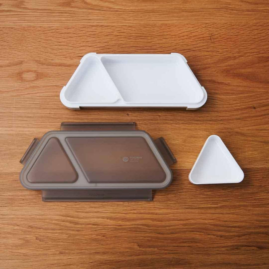 FOODMAN Antibacterial Slim Bento Box, Rice Ball Case, 2-Piece Set