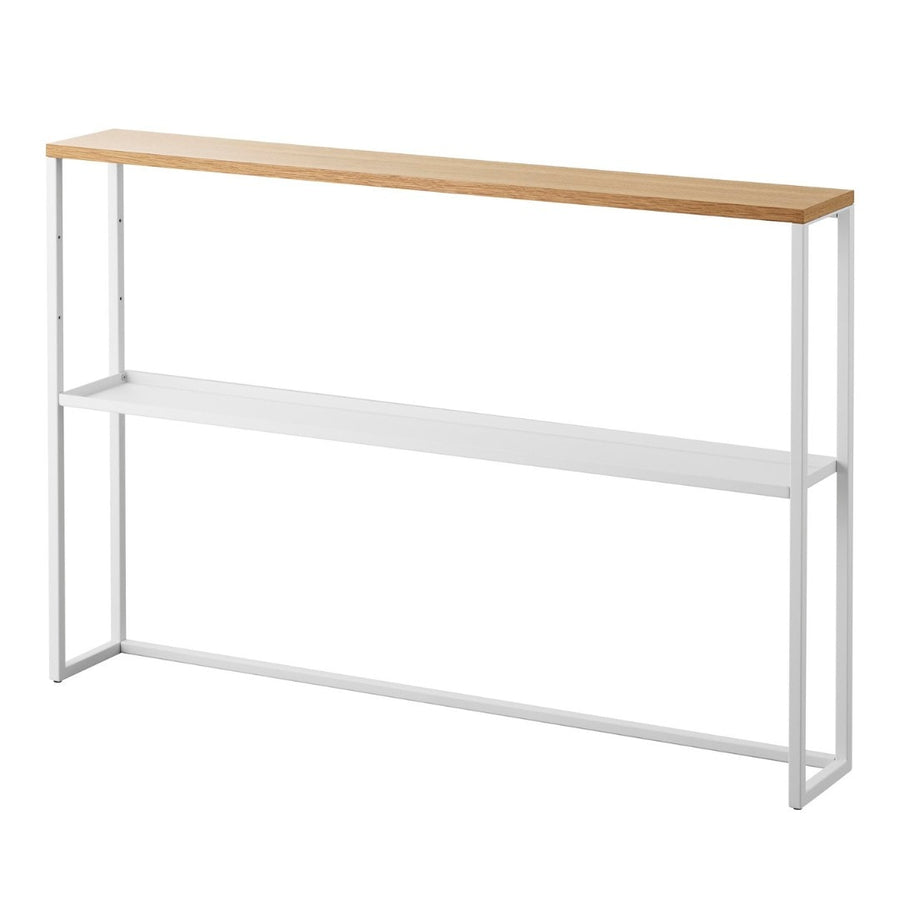 Tower Headboard with Movable Shelves