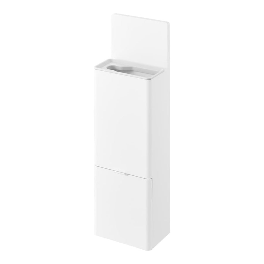 Plate Wall Flushable Toilet Brush Holder with Replacement Brush Storage, Compatible with Plasterboard Walls