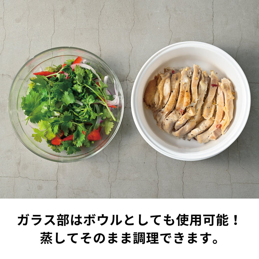 ガラスのレンジ蒸し器