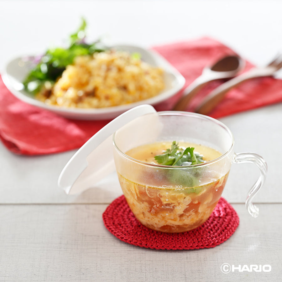 Glass microwave soup cup