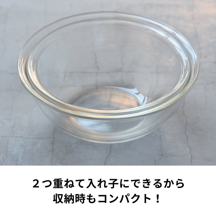 Heat-resistant glass shallow bowl 2500