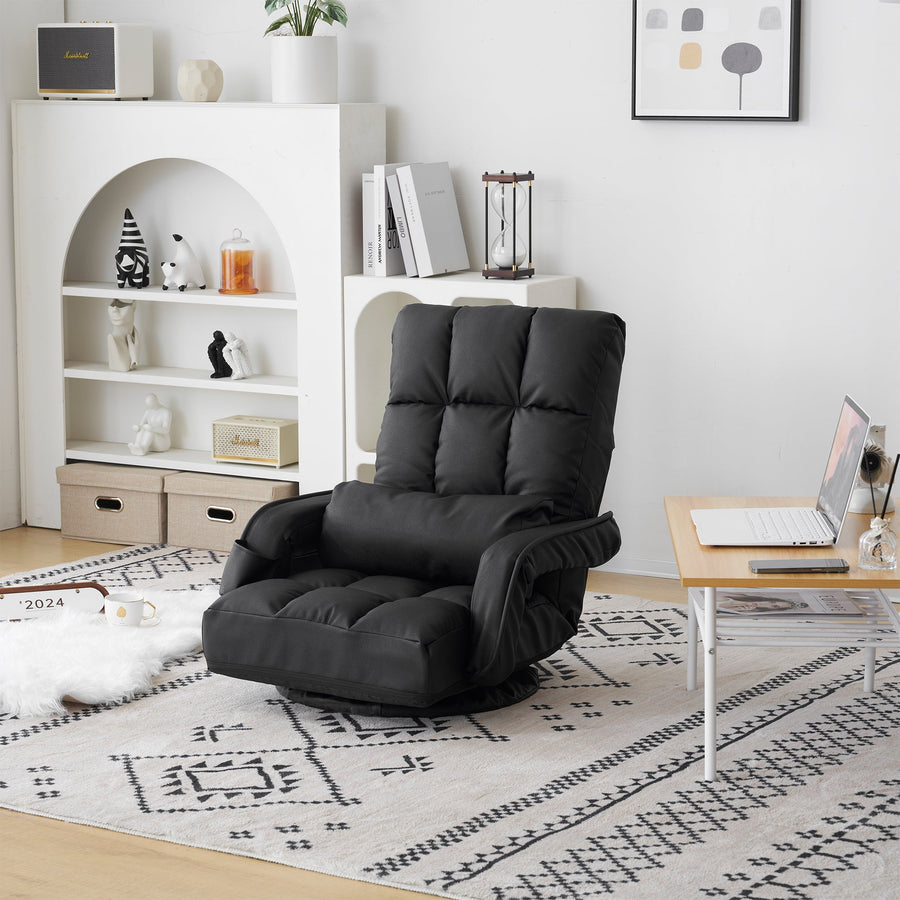 Swivel PU leather 1-seater sofa
