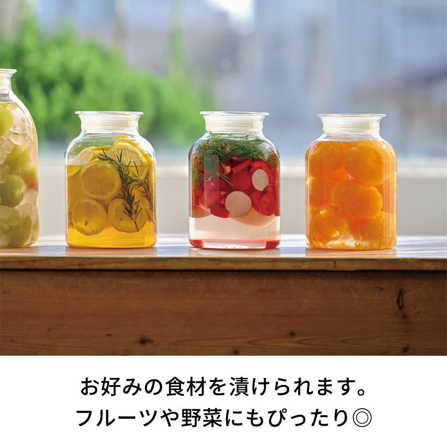 ガラスのある生活 ガラスの手仕事保存びん 1000ml