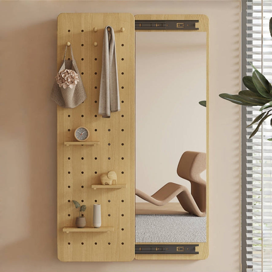 Multifunctional wall storage with long mirror