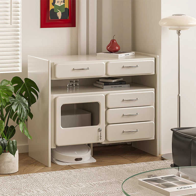 Cleaning robot storage cabinet