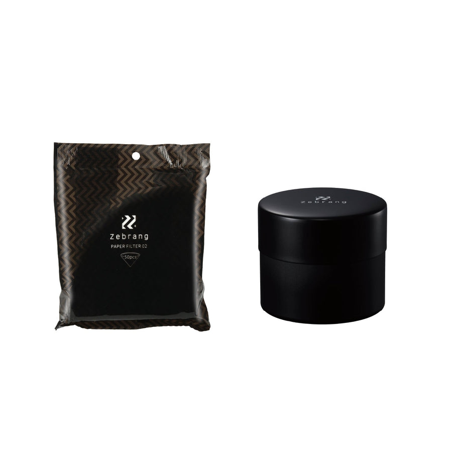 Coffee canister 50g &amp; paper filter 02 set