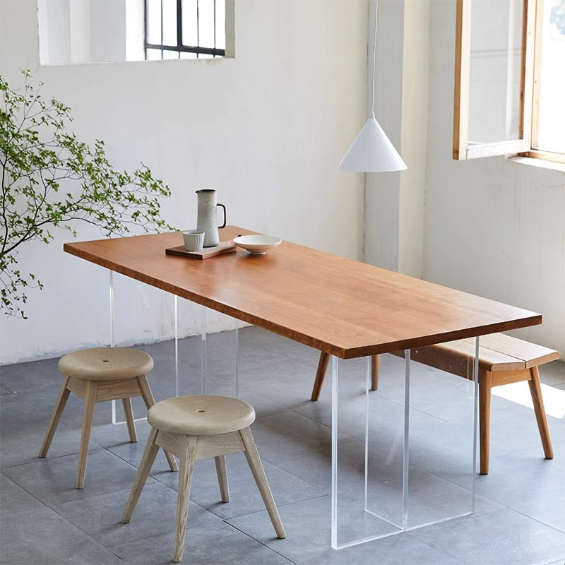 Acrylic Wooden Dining Table