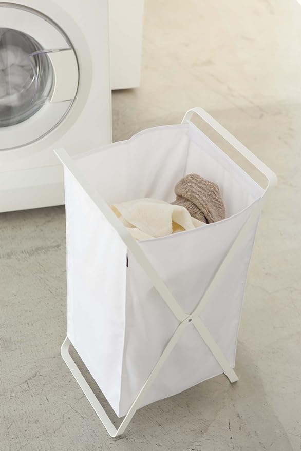 tower laundry basket white laundry basket