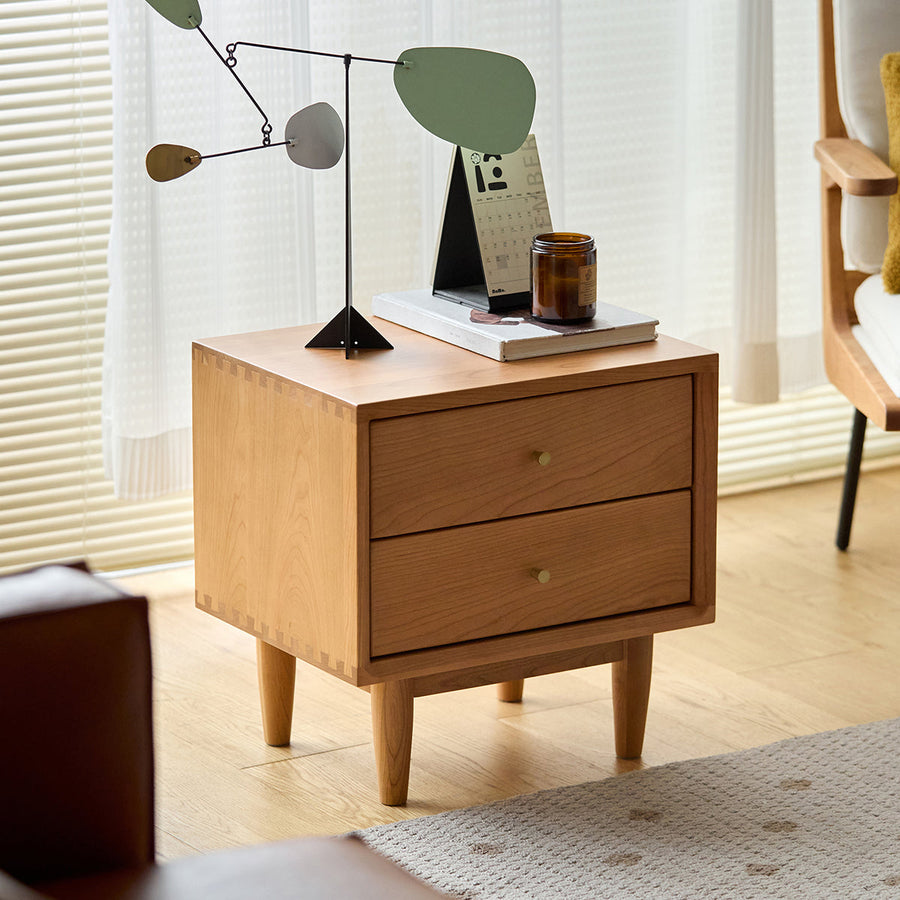 Cherry Wood Compact Night Table