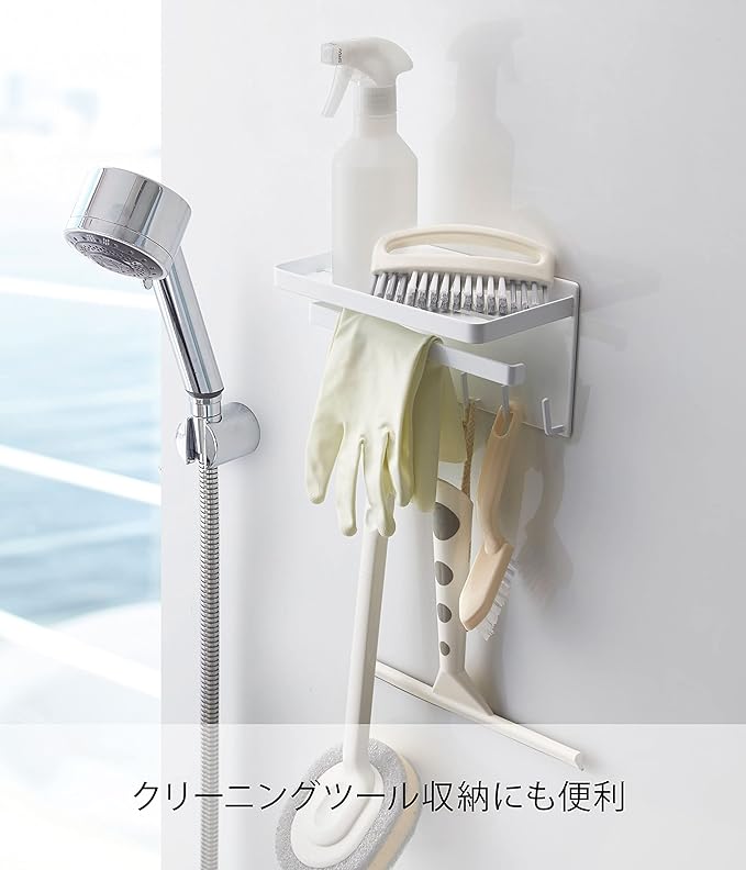 Tower Bathroom Storage Bath Rack Magnet Bathroom Multi-Function Rack White