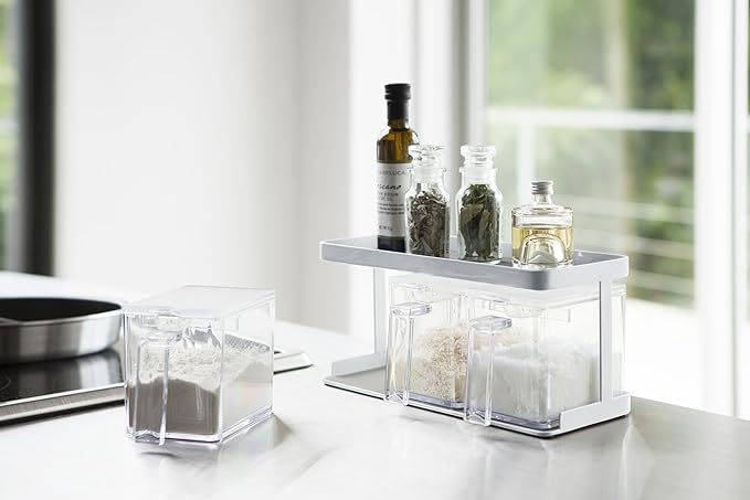 tower kitchen storage spice rack wide rack white