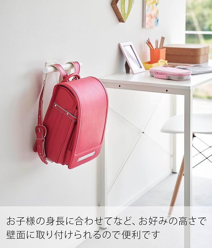 tower Under-desk backpack and rucksack hanger, white, desk, kitchen counter, wall, backpack storage