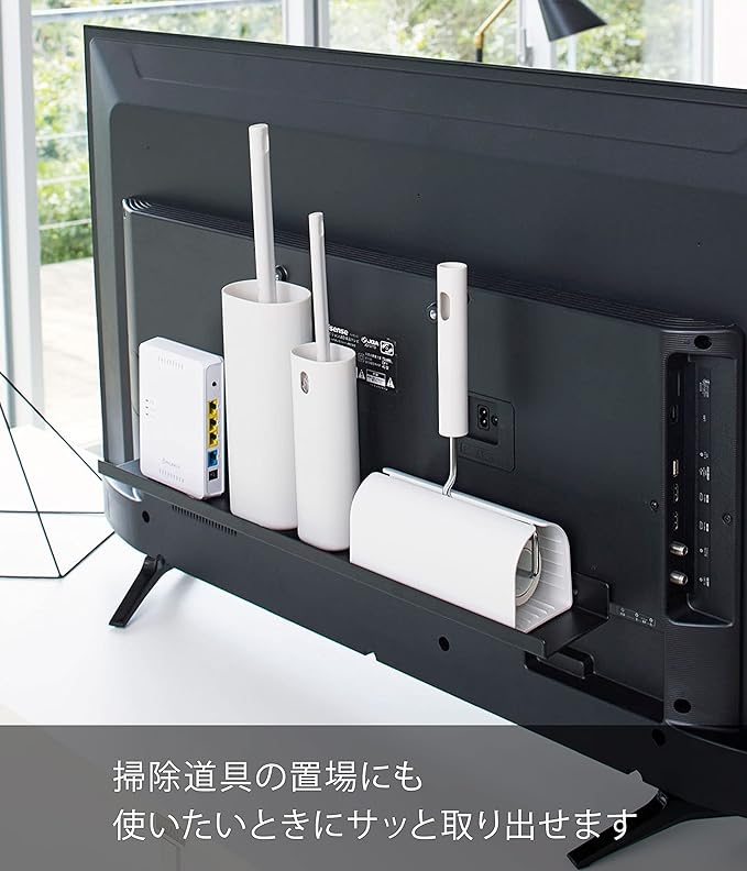 smart テレビ裏ラック ワイド60 ブラック ルーター収納 ケーブル収納