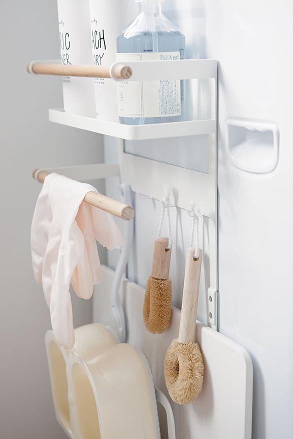 tosca Storage Rack, Magnetic Storage Rack for Washing Machine, White