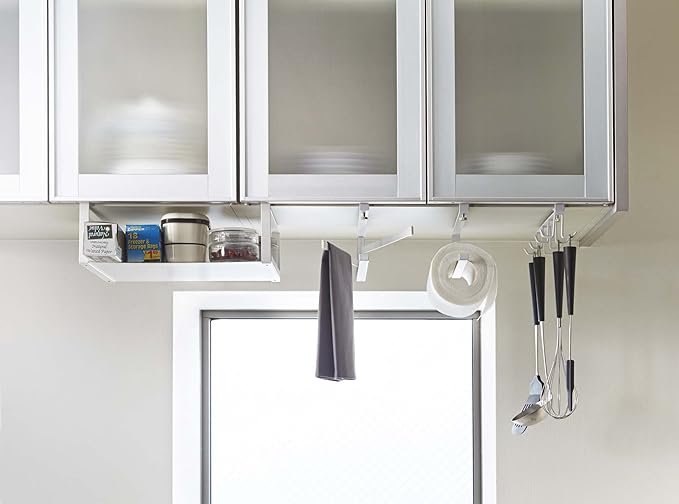 PLATE Under-Cabinet Dish Hanger, White
