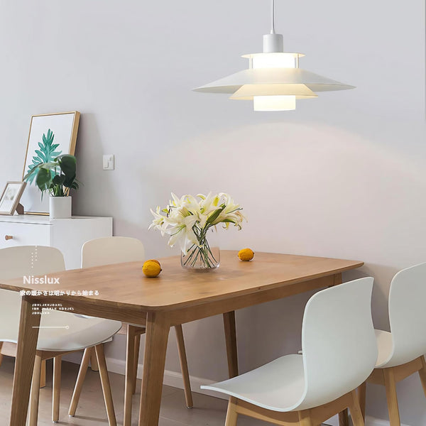 Pendant light, 1 light, LED compatible, for hook-on ceiling, white