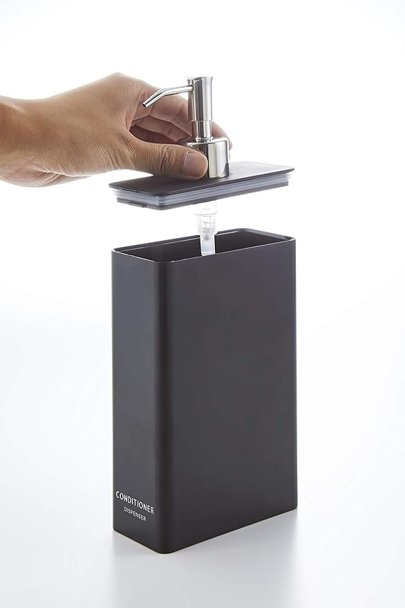 tower 2-way dispenser square slim conditioner black pump dispenser bottle