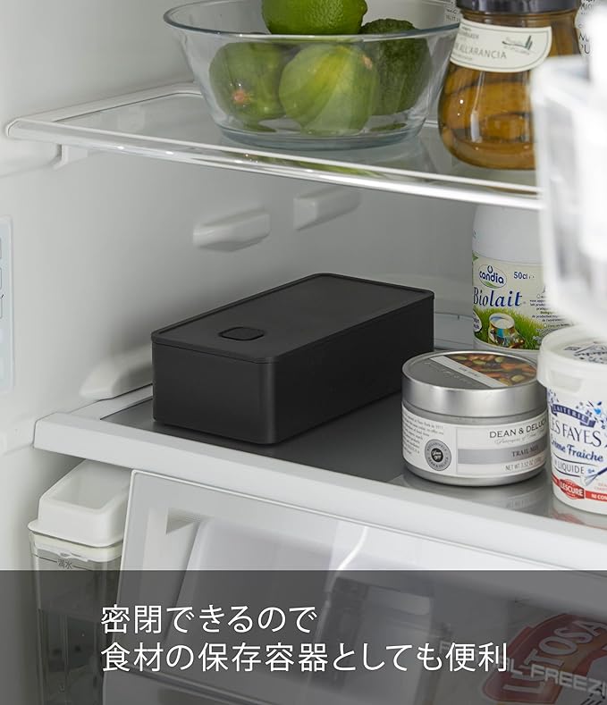 tower バルブ付き 密閉 ランチボックス ワイド ブラック お弁当箱 500ml 食洗器・電子レンジ 対応