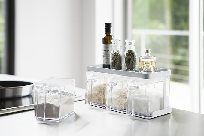 tower kitchen storage spice rack wide rack white