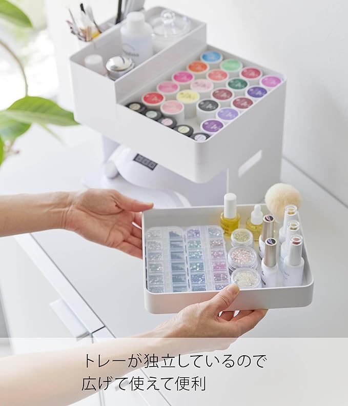 Tower Nail Light &amp; Gel Nail Supplies Storage Case White Nail Storage Nail Care Small Item Storage