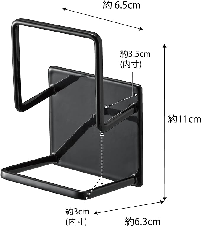 tower マグネット スポンジホルダー ダブル ブラック スポンジ置き 2段タイプ お手入れ簡単