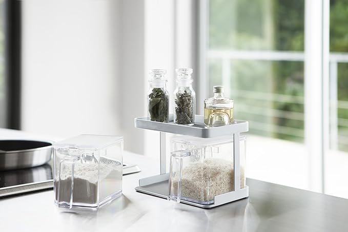 tower kitchen storage spice rack white