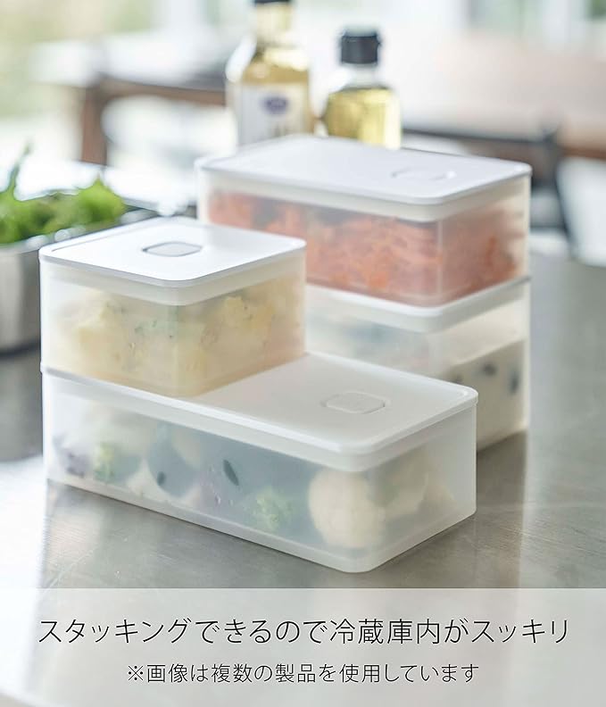 Tower Valve Airtight Storage Container, Square, White, Square, Condiment, Tea Leaf, Anti-Oxidation