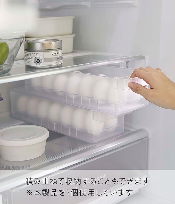 Tower Refrigerator Medium Egg Case, White, Refrigerator Storage, Fully Utilize the Back