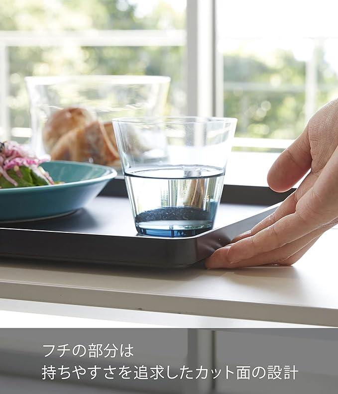 tower tray black tray square placemat simple