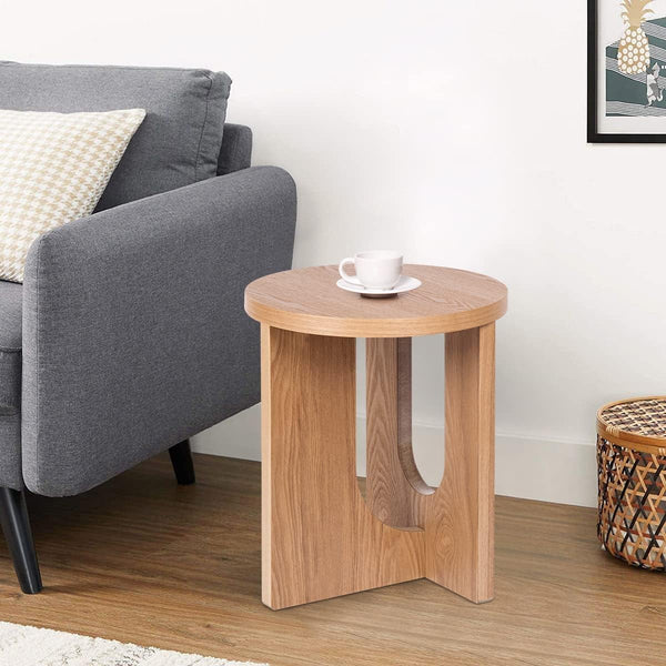 VaLaVie Side Table, Round Desk, Simple Wood