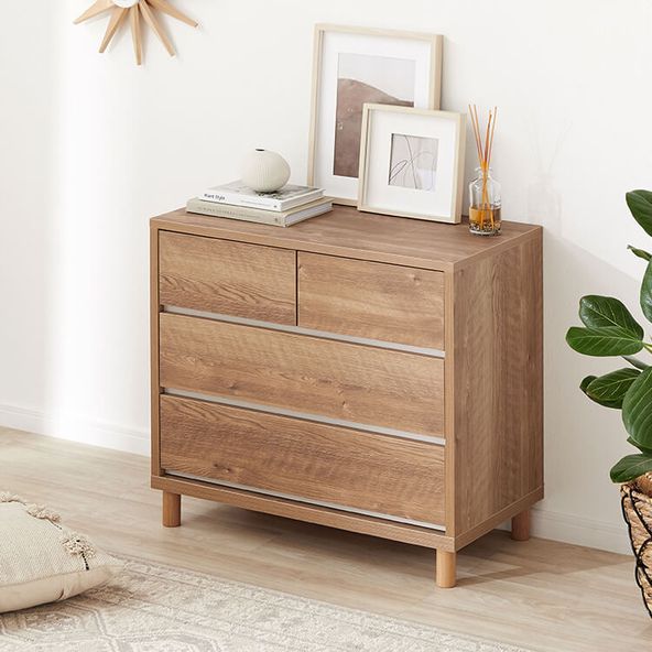 Wood grain sideboard chest