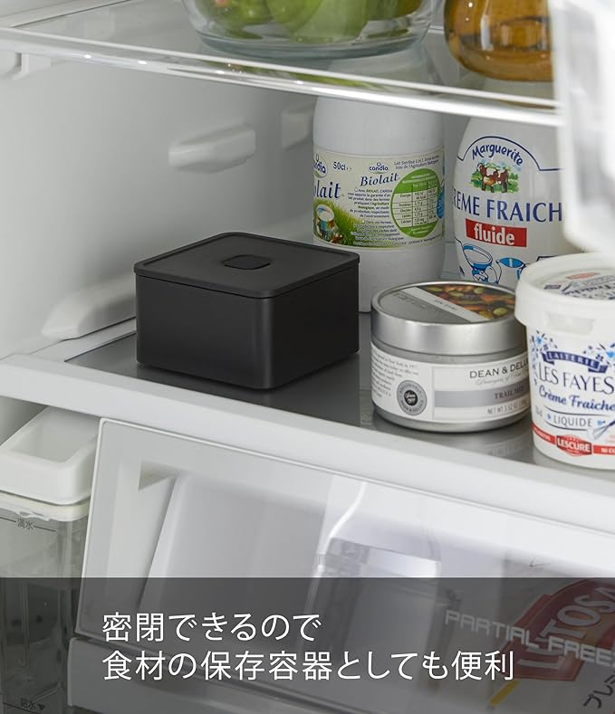 tower バルブ付き 密閉 ランチボックス スクエア ブラック お弁当箱 250ml 食洗器・電子レンジ 対応