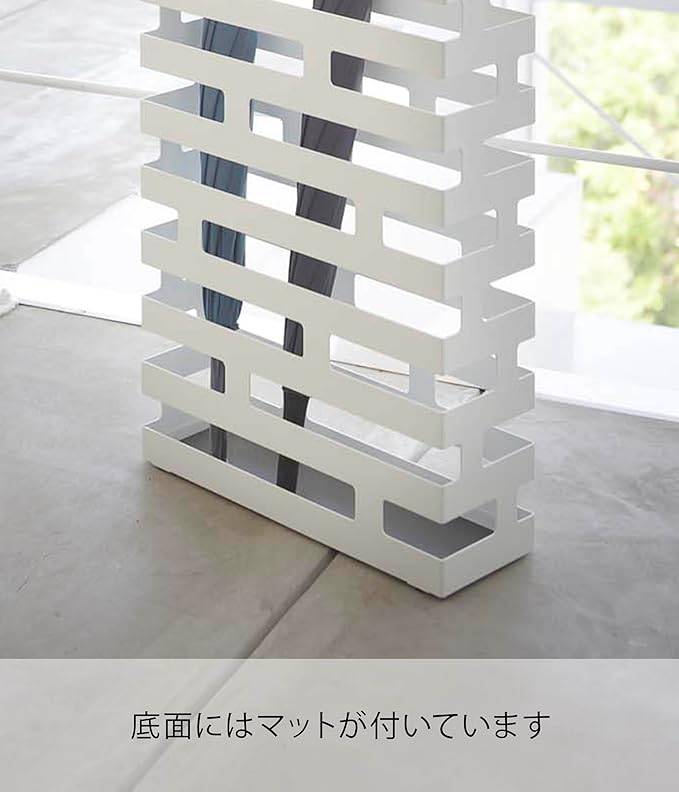 Wide White Brick Umbrella Stand Can also store folding umbrellas